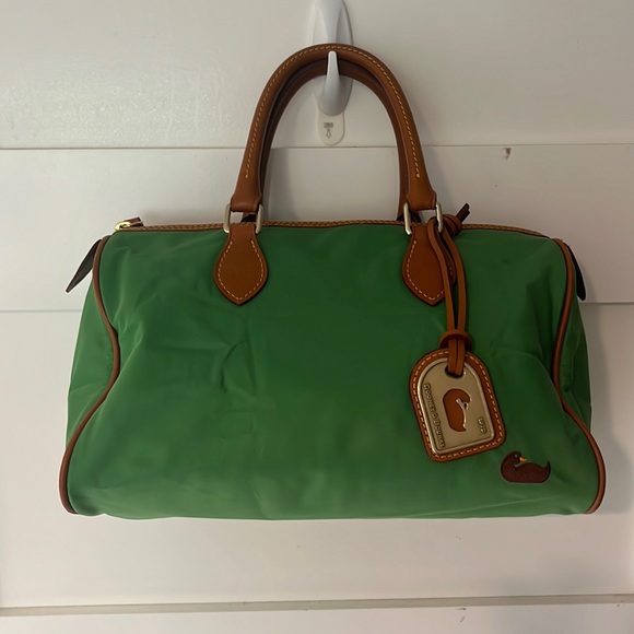 Dooney & Bourke Handbags - Dooney and Bourke Green Nylon Satchel EUC